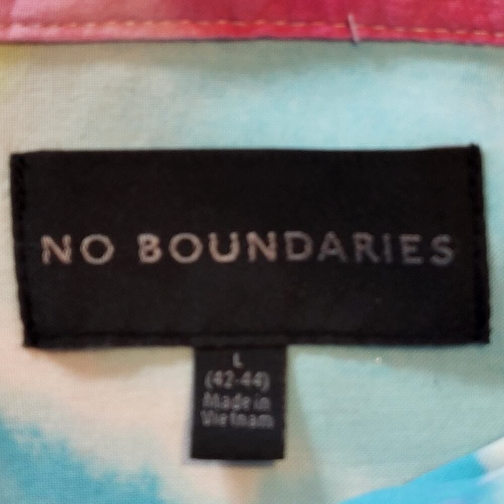 No Boundaries Men's Size Large (42-44} Multicolor Tie Dye Shirt Short Sleeve - Picture 5 of 13